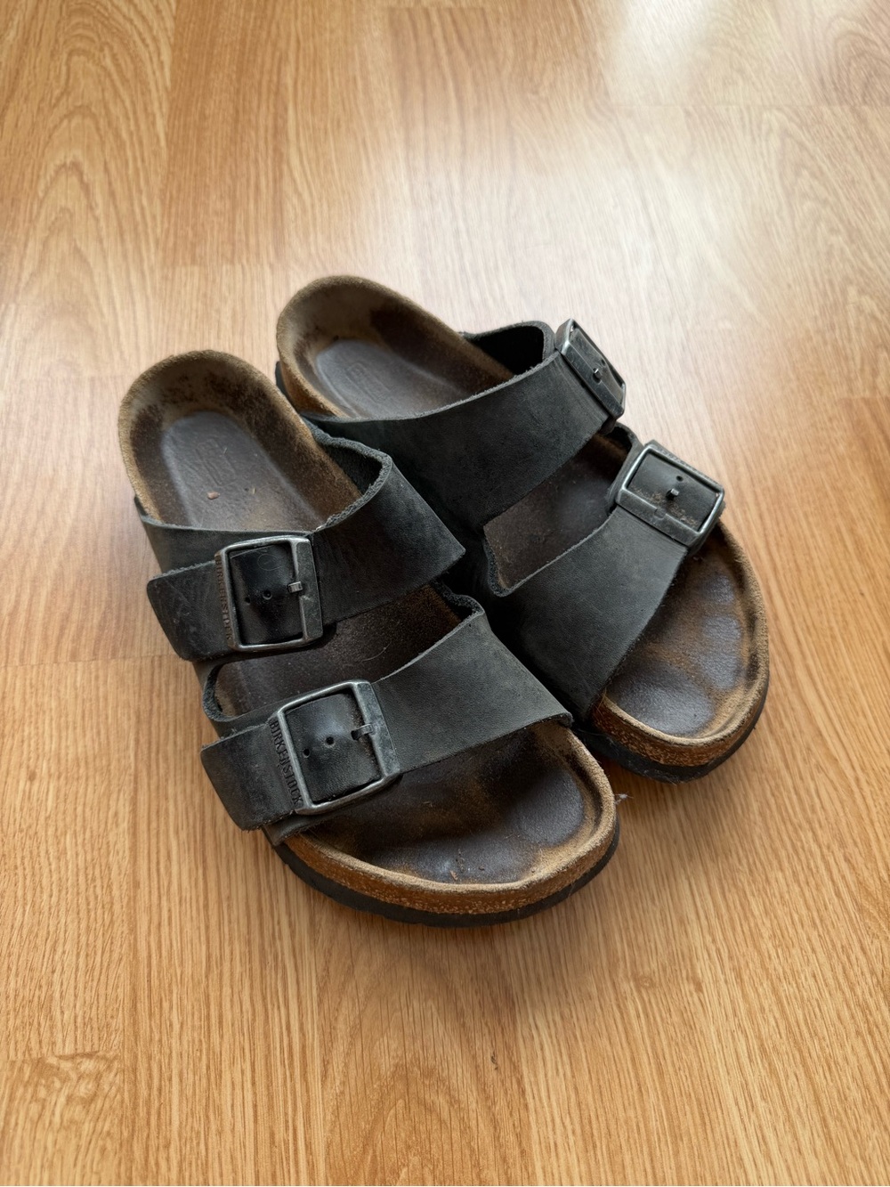 Birkenstock Arizona sandals in black leather USA 6